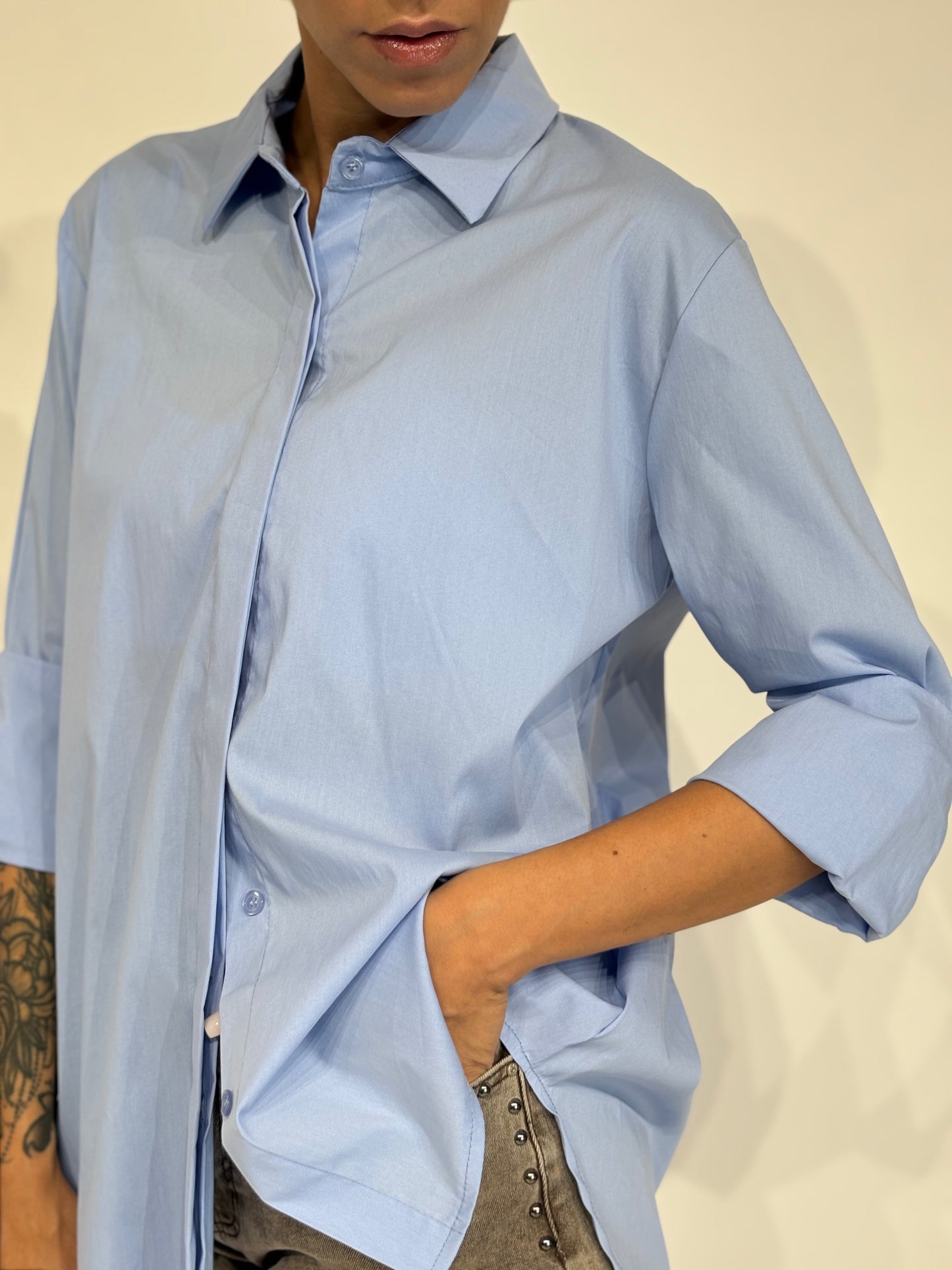 Camicia Basic Cielo