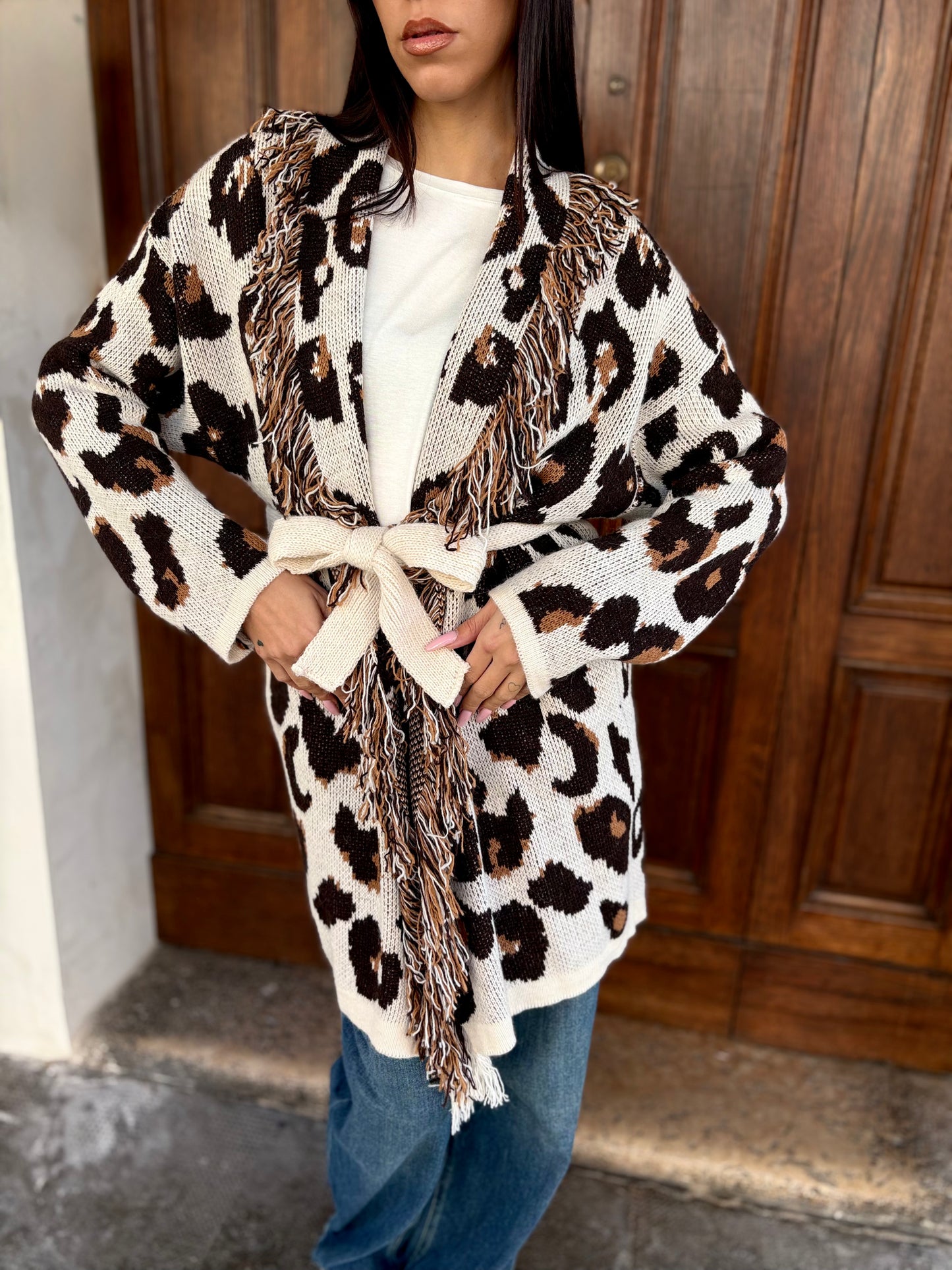 Cardigan animalier