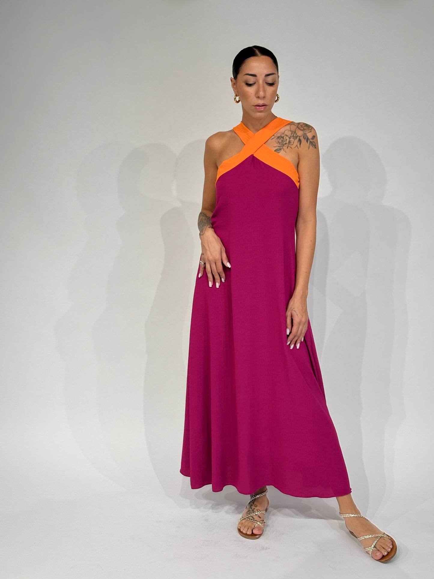 Abito Milena Fucsia