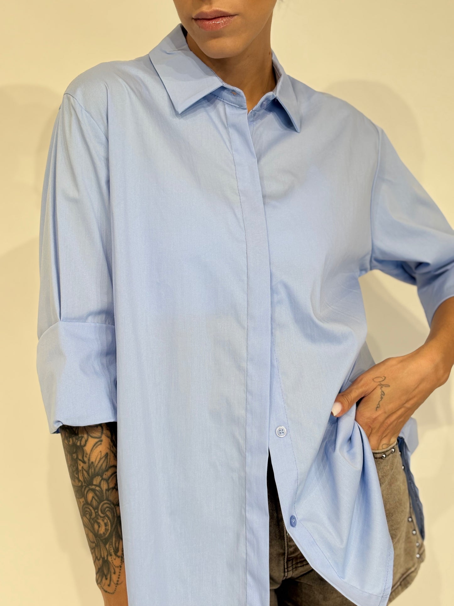 Camicia Basic Cielo