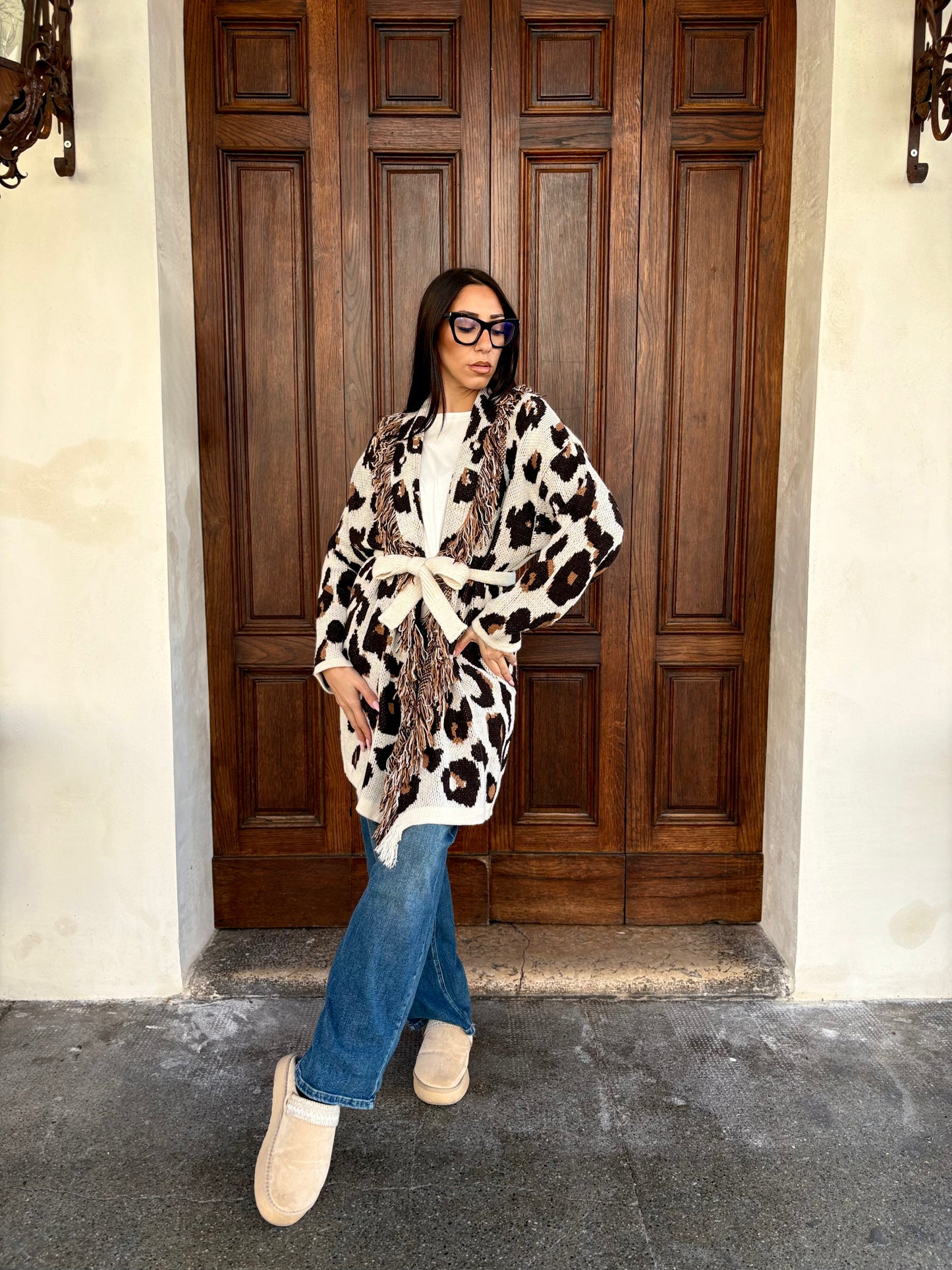 Cardigan animalier