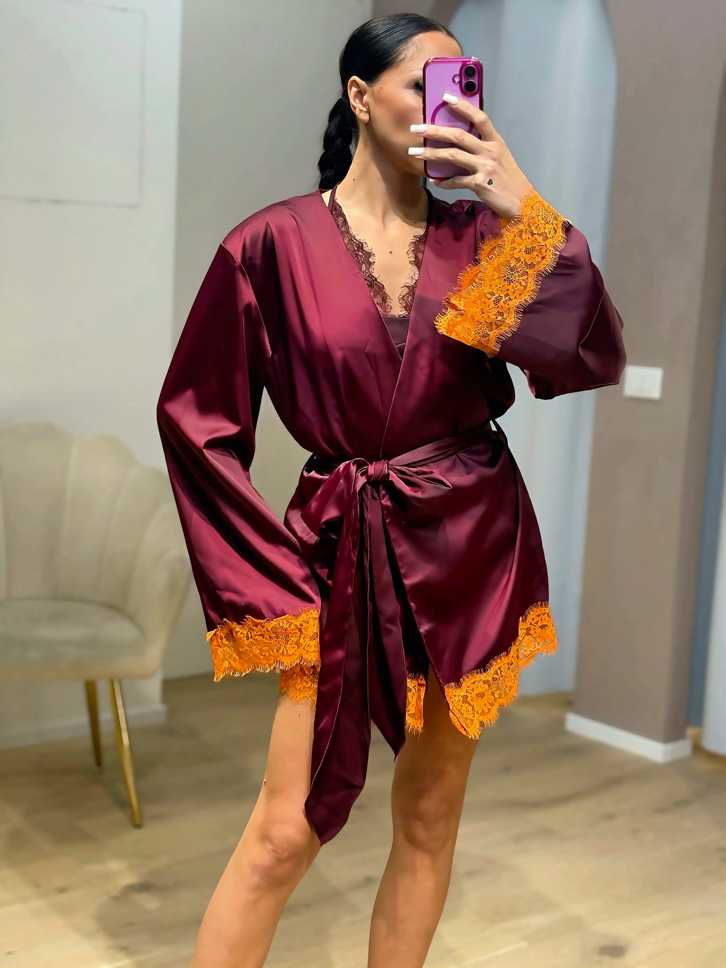 Kimono Kloe Bordeaux